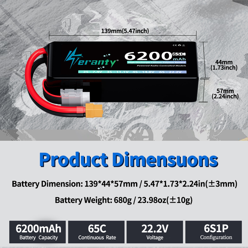 TERANTY 6S 6200mAh Lipo Batter - Rc Hobby Land ulasan dan harga