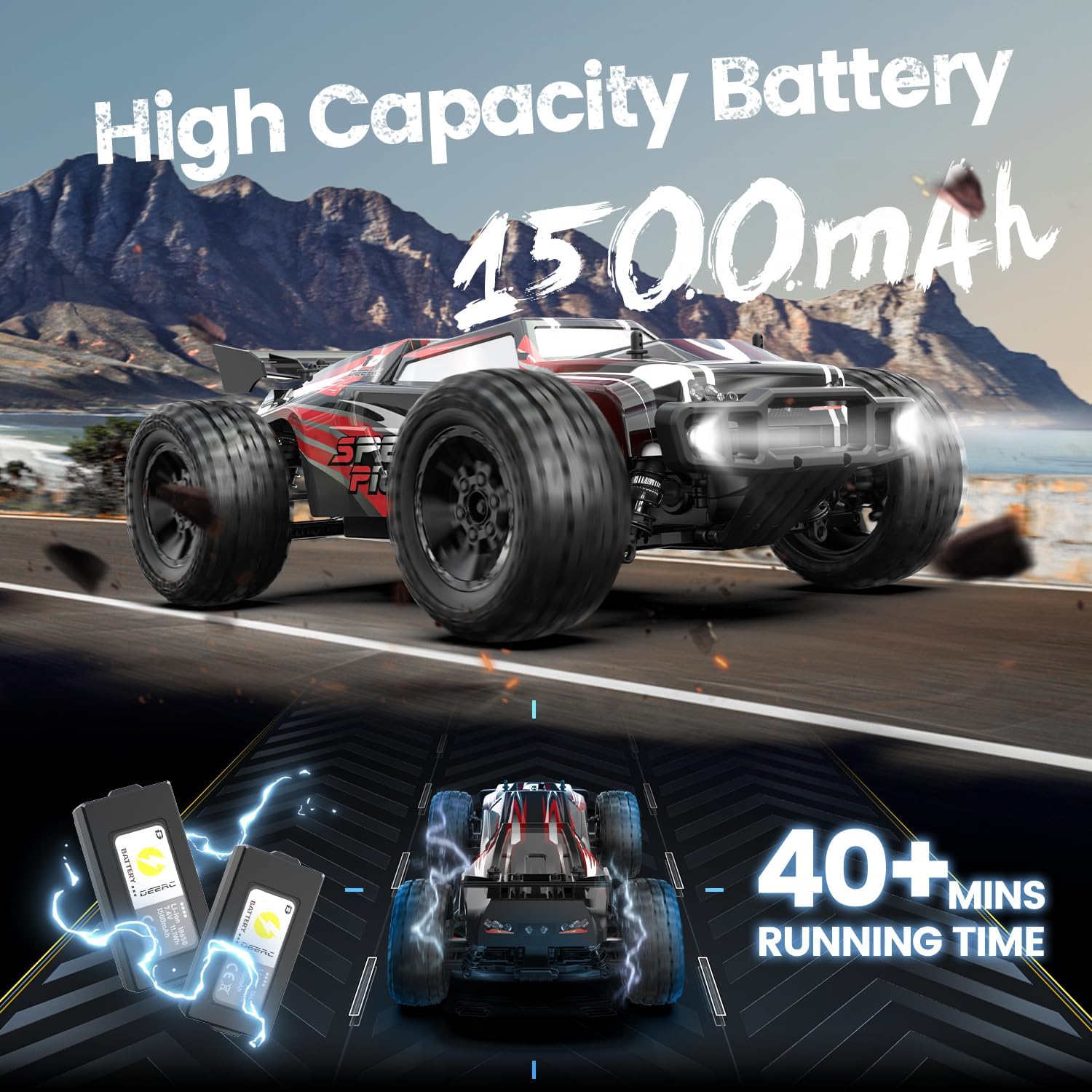1:10 Scale Large RC Car with D - Rc Hobby Grade Monster Truck ulasan dan harga